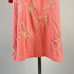 Johnny Was NWOT  Embroidered Pink Cotton Short Sleeves T-shirt Size S Photo 3