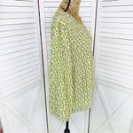 Max Studio Flower Bud Crepe Pleated Blouse Yellow Ivory Large Photo 2
