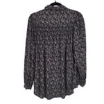 BeachLunchLounge Paisley Smocked Popover Tunic Fall Transitional Mother of Pearl Buttons Size S Photo 1