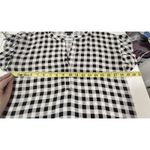 Ann Taylor Factory Women’s Checker White Black Black Mock Neck Size S Blouse Photo 5