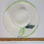 Sun n Sand Womens Sun Hat White Green Tie Dye Ribbon Trim Wide Brim Beach Summer Photo 90