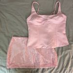 White Fox Boutique  Set Light Pink, Bustier Medium and Sequin Skirt Small Photo 4