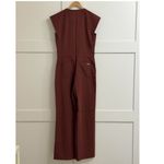 FIGS Layton Crewneck Wide Leg ScrubJumpsuit in Walnut, Size Medium Photo 10