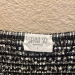 Sienna Sky  Women’s Gingham Smocked Black and White Top size Large Size Large Photo 3