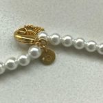 NWOT Julie Vos Pearl Necklace with Gold and Blue Pendant White Photo 4