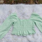 Wild Fable Size Extra Large XL Light Pastel Mint Green Cottage Core Kawaii Crop Photo 9