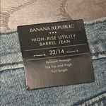 Banana Republic High Rise Utility Barrel Ankle Blue Stretch Jeans Size 32 Photo 5