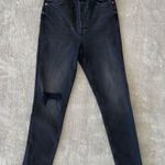 Free People Zuri distressed high waisted Mom Jean in Grey Dusty  Roads  Photo 7