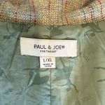 Paul & Joe for Target Hooded Plaid Cape Coat L/XL Wool Blend Front Pockets Green Size L Photo 2