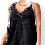 📷NWT, Elegant Boho style Contrast Lace Tank Top. Black Size M Photo 7