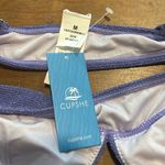 Cupshe Women's Ribbed Triangle Bikini Top Purple Glitter Size Medium Photo 5