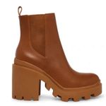 Steve Madden Roxie Cognac Brown Leather Moto Boots Women’s Size 9.5 Photo 1