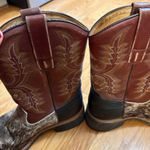 Roper Women’s 8.5 Cowboy Cowgirl Boots Brushed Cowhide Leather Riding Western Brown Photo 5