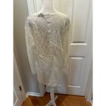 Sandro  Paris Women's White Lace Long Sleeve Dress Size M Photo 2