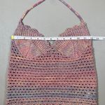 SheIn  Multicolor Crochet Knit Halter Crop Top Scallop Boho Festival L Photo 1