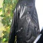 Elodie  Faux Leather Motto Jacket Size Small Photo 5