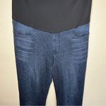Just Black Maternity Dark Blue Full Panel Flare Denim Jeans Photo 4