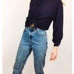 Lee Vintage Plaid Button-Down Top in Navy | Size S Photo 4