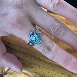 Matrix Turquoise Sterling Silver Ring Size 8 Blue Photo 3