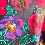 80s Jewel Tone Floral Camisole Sleep Set M/L Black Size L Photo 4