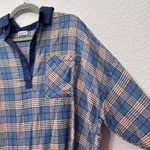 Free People Sunday Morning Sleep Shirt Sapphire Blue Plaid Small nwot Photo 4