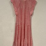Zadig & Voltaire Rito Eyes Dress Womens Small Pink Red Viscose Tie Neck Boho Photo 4