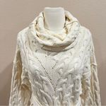 Free People For The Love of Cables Oversized Cream Sweater Dress Tunic XS Photo 4