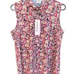 NWT Daily Sports Kacie Mesh Sleeveless Polo Top Floral Size Large Photo 0