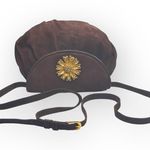 Y2K: Robert Lee Morris 𑁍 Gold Plated Brass Floral Medallion Clutch Crossbody Bag Brown Photo 13