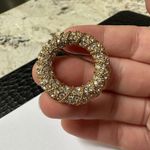 Swavorski Swarovski Swan Signed Gold Tone Round Wreath Crystal Brooch Pin Photo 5