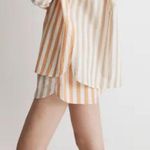 Madewell Signature Poplin Oversized Striped Shirt Ochre Fresco Photo 1