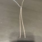 Necklace with double strand drop and diamonds. Great for everyday bling Photo 1
