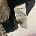 Vila Clothing, preppy plaid, vintage ladies y2k blazer, buttons, size 38 Black Photo 4