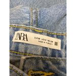 ZARA Women's Blue High Waisted Medium Wash Wide Leg Baggy Denim Jeans Size 6 Photo 3