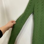 Halogen Green Chunky Knit Turtleneck Sweater Womens XS Cable Knit Fall Winter Photo 3