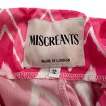 Miscreants Pink Zig Zag Strapless Mini Dress w Matching Gloves US 10/ UK 12 Photo 4