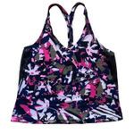 Lululemon  fast lane tank athletic top floral paint splatter 2‎  4 small Photo 0