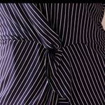 Vince Camuto Top NWT Plus 1X Navy White Striped Wrap Cinched Tank Shirt NEW Photo 8