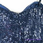 City Chic New!  navy‎ blue sequin strapless maxi dress, size 12 Photo 12