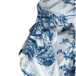 SheIn  Mod 2XL Curve‎ Blue White Puff Sleeve Above Knee Front Tie Boho Sundress Photo 4