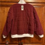 NWT Free People FP Movement Fleecy Sherpa Scrunchy Pippa Jacket in Burgundy Red Photo 2