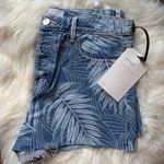 CURRENT/ELLIOT THE ULTRA HIGH WAISTED PALM PRINT SHORTS Photo 0