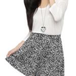 Lila Rose black and white animal print skirt Photo 1