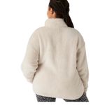 PINK - Victoria's Secret PINK Victoria’s Secret Light Gray Teddy Fleece Zip-Up Jacket Size Medium Photo 2