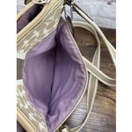 Coach  Chelsea‎ Heritage Stripe Tan Gold Crossbody Purse Bag Photo 6