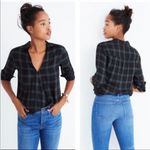 Madewell  Wrap Front Shirt in Palma Plaid size M Medium G8903 Photo 10