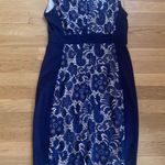 Blue Lace Formal Cocktail Dress Size 4 Photo 7