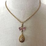 R.J. Graziano pink rhinestone bee and hive pendant necklace Gold Photo 1