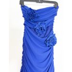 ZARA  Floral Detail Cut Out Mini Dress Size Medium Cobalt Blue 8113/636 Photo 8