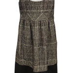 Zara Basic Womens Dress Sleeveless Plaid Black Beige Career Casual‎ Photo 0